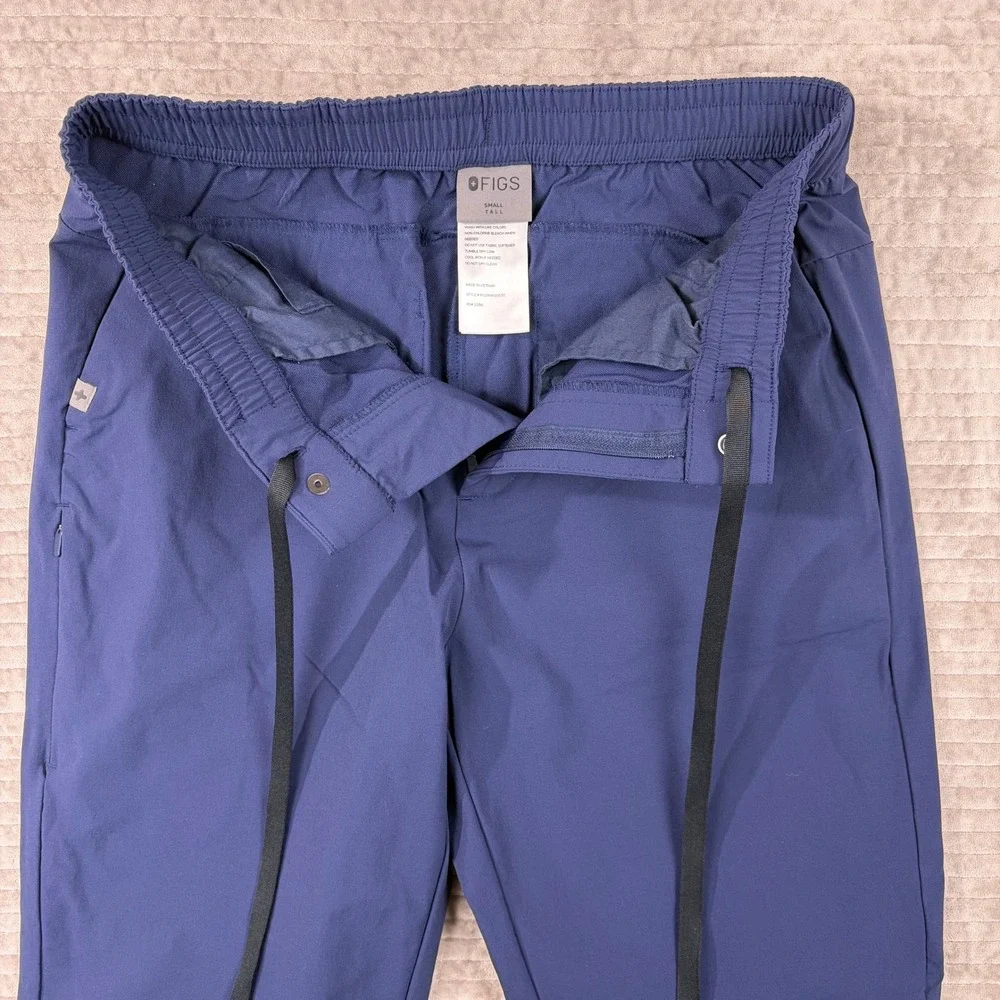 FIGS Axim Cargo Scrub Pants Navy Blue Small Tall M22WW2003T‎ Technical Stretch